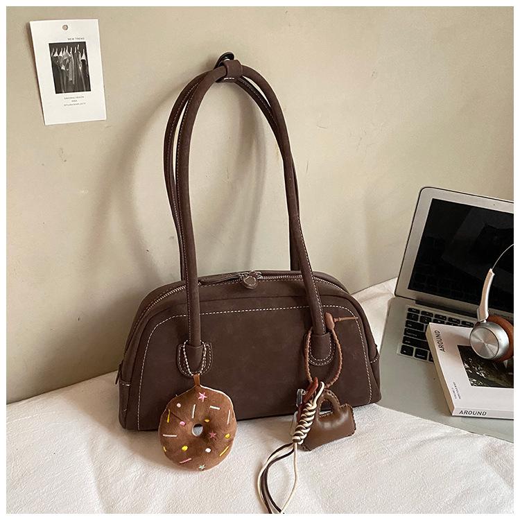Retro Simple Fashion Baguette Bag Autumn New Pillow Bag Underarm Bag Women's Fashionable Casual Shoulder Bag