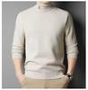 Men's Wool Blend High Neck Sweater - 2025 Autumn/Winter Casual Printed Knitwear