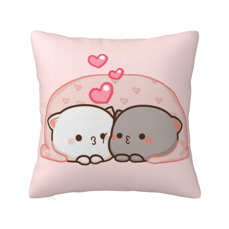 Custom Peach And Goma Eating Salad Modern Throw Pillow Cover Bedroom Decoration Car Cushion