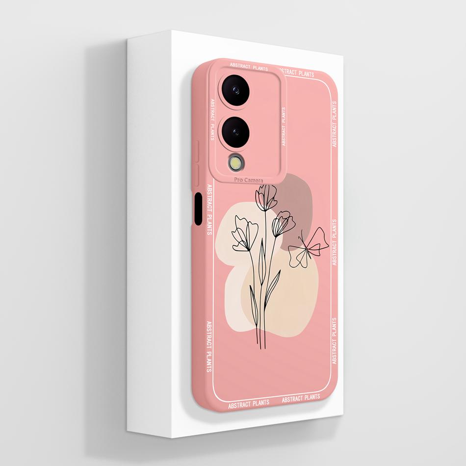 For Vivo Y17S Case Artistic Phone Cover Camera Protection Anti Choc Soft Liquid Silicone Bumper For VivoY17S Y 17S Back Cover