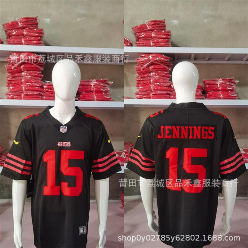 San Francisco 49ers NFL Football Jersey 15 Jennings Mens Cotton Sports Fan Apparel Basketball Team