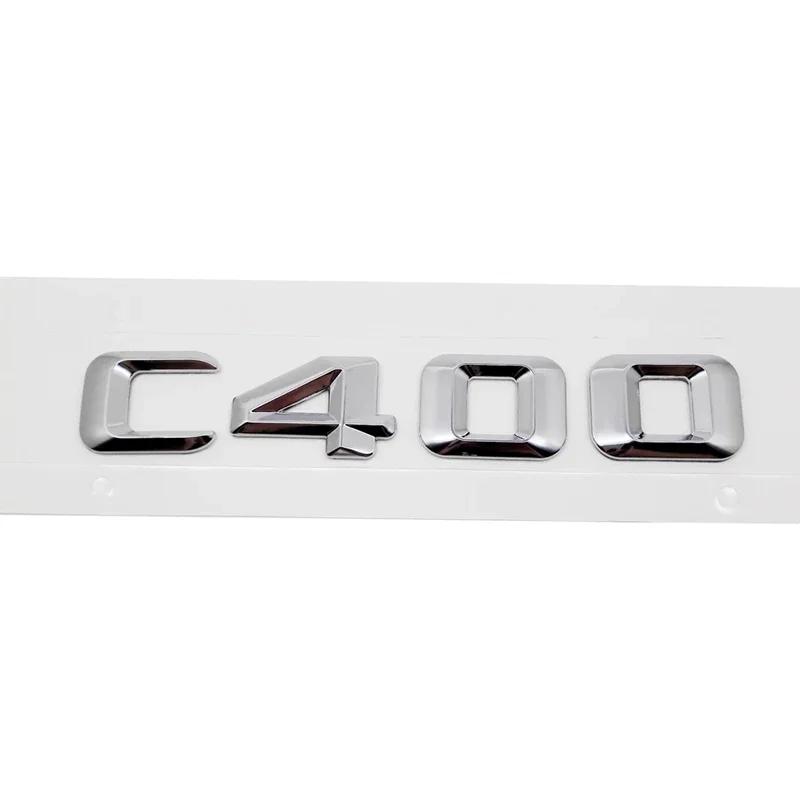 Alloy ABS Car Letter Stickers Rear Trunk Badge for Mercedes Benz C Class C240 C250 C260 C280 C300 C320 C350 C400 C500 Emblem