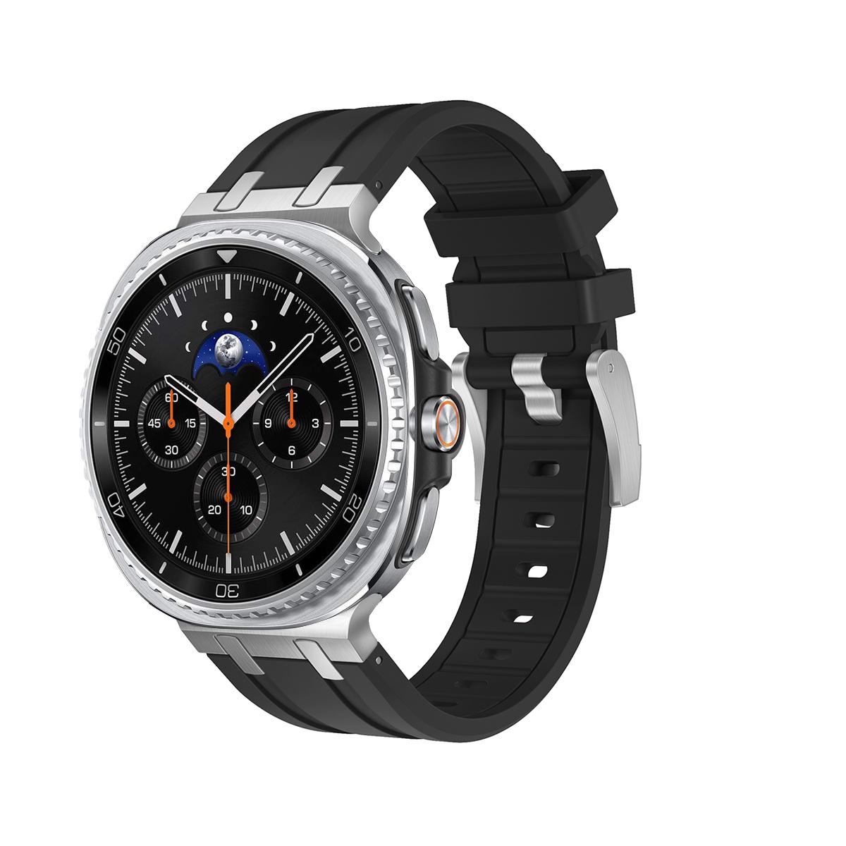 

Роскошный силиконовый ремешок для Samsung Galaxy Watch 8/8 Classic, спортивный ремешок, металлический коннектор с пряжкой для Galaxy 8 Classic 46 мм, браслет for Galaxy 8 40 44mm