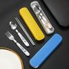 Stainless Steel Chopsticks Spoons Three Piece Portable Cutlery Set Student Travel Cutlery Spoons Chopsticks Forks