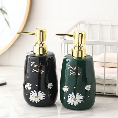 Soap Dispenser Ceramic Hand Sanitizer Press Bottle Shower Gel Sub Bottle Luxury Shampoo Lotion Bathroom Accessories 450ml