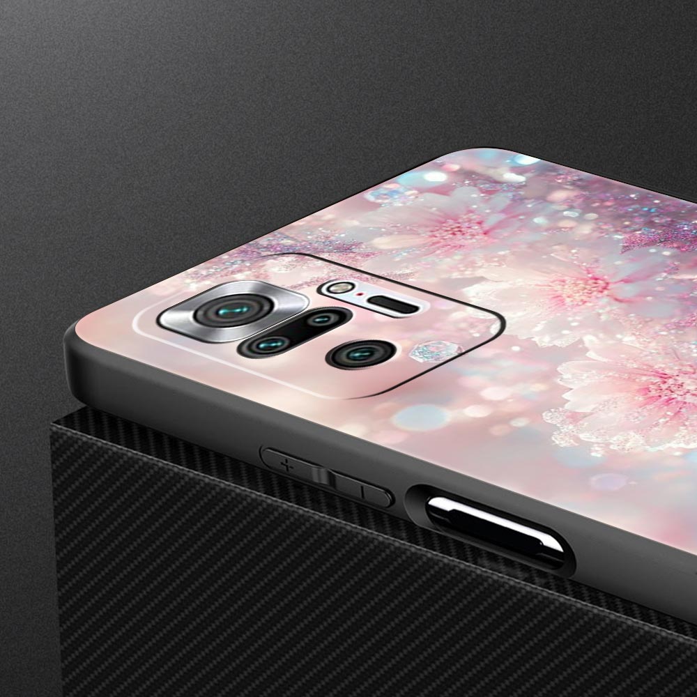 Korean Flower Phone Case Cover for Redmi 14C 10C Note 15 14 13 12 10 11 K40 Pro Plus 5G Shockproof Soft TPU Shell Fundas Capas