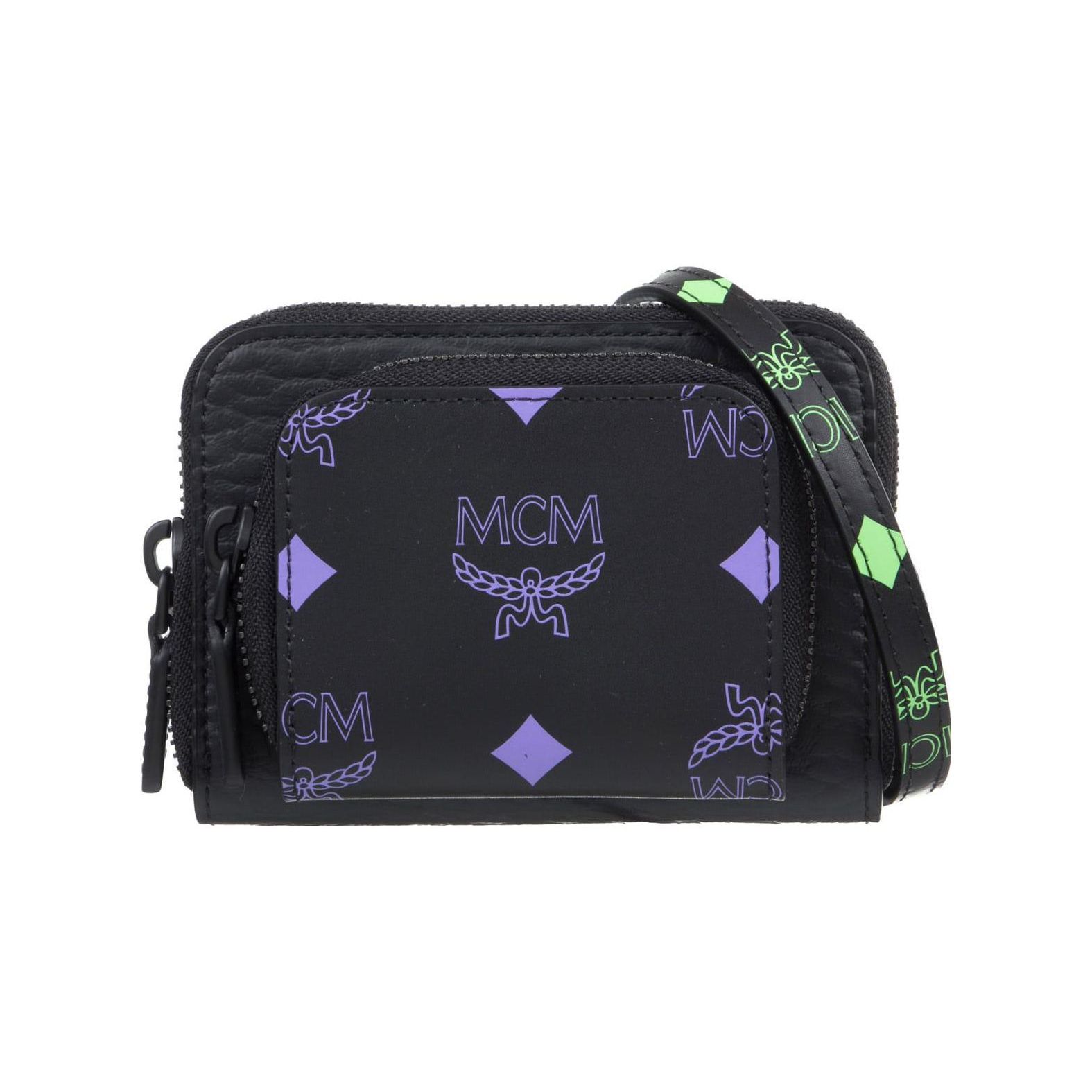 MCM Visetos Spring Summer 2022 Mini Watercolor Splash Leather Wallet Women wallet Purple MXLCSSX01U4001 Basic Set BagDust Bag 15290₽