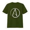 Minimalist Line Art Atheist Symbol Print Casual Streetwear T Shirt vintage Washed Stretched Stylish Breathable fashion Soft