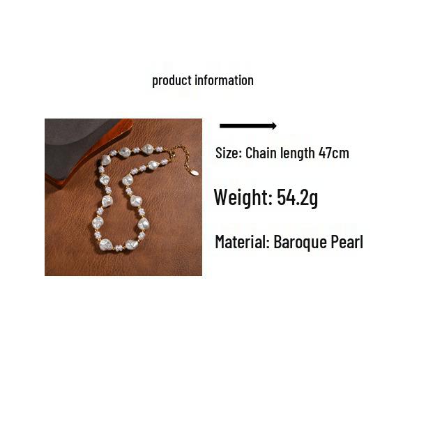 Vintage French Baroque Pearl Necklace - Stylish and Versatile Accessory
