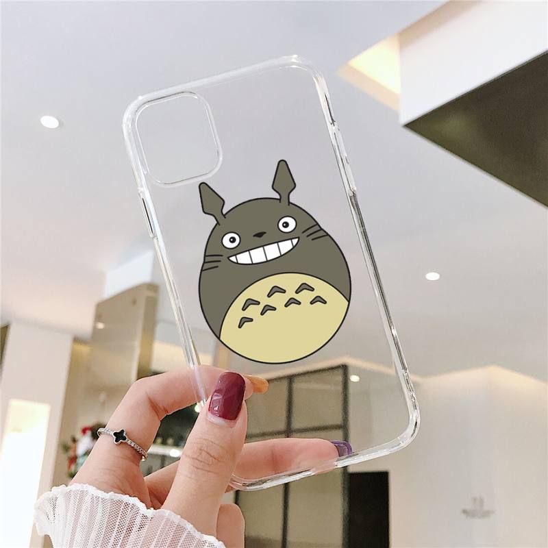 Ghibli Miyazaki Totoro sprite away Telefonveske Gjennomsiktig myk For iphone 12 11 13 7 8 6 s plus x xs xr pro max mini