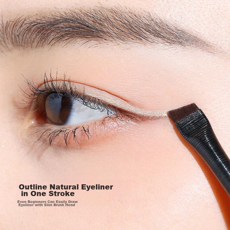UPLUS Blade Eyeliner Brush, 3-Piece, Flat Head Angled Eyebrow Brush