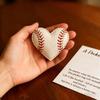 Love Heart Baseball Pocket Hug with Positive Card Emotional Support Heart Shaped
