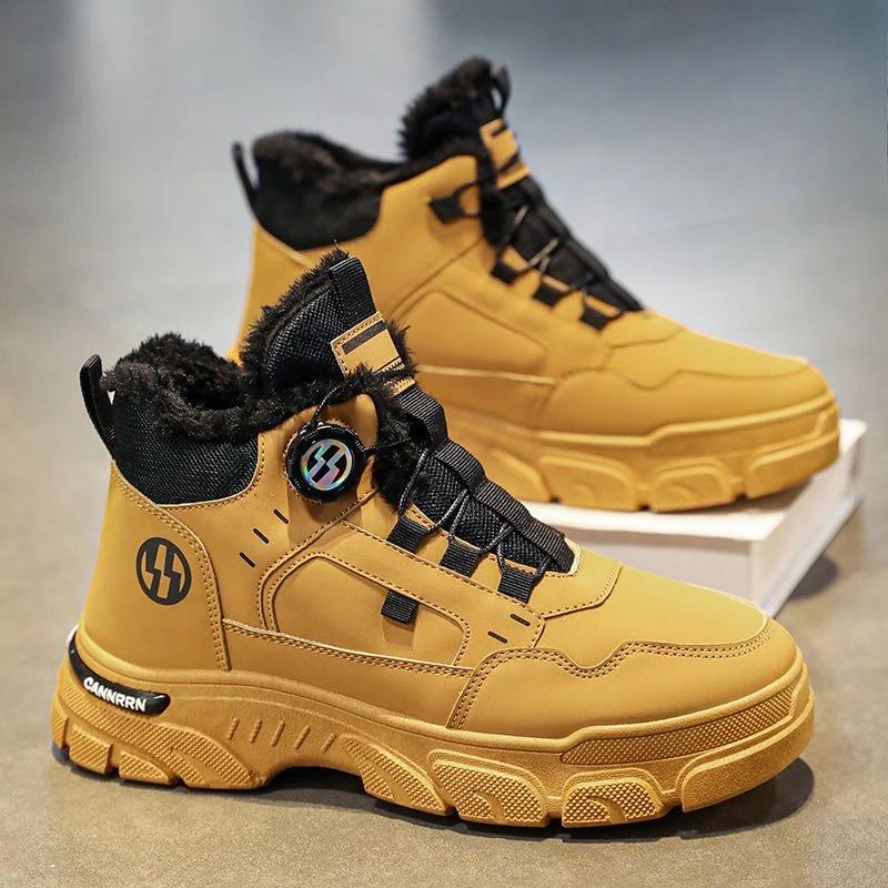 Male Winter Shoes Warm Cold Proof Men's Snow Boots High Top Platform Quality Fashion New In Comfortable Luxury Casual Fur Brands