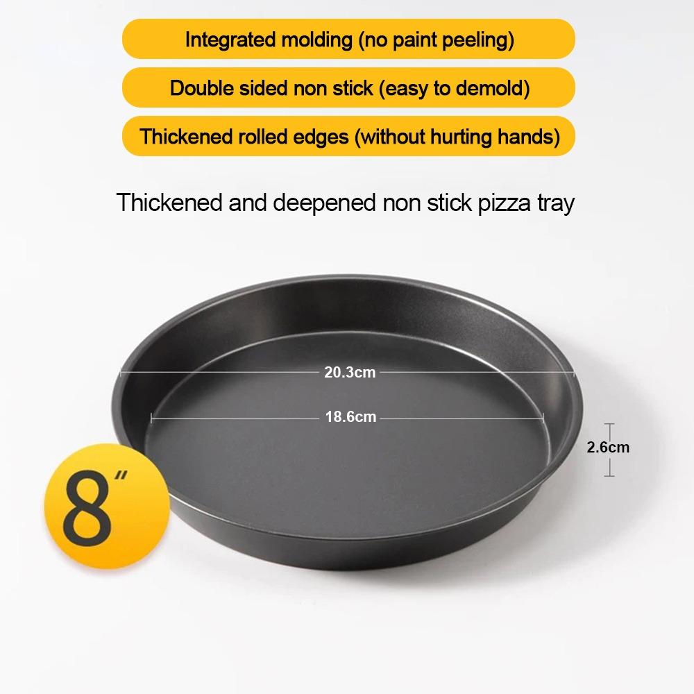 

Even Heating Pizza Baking Pan Black Oven Tray New Baking Tray 8inch