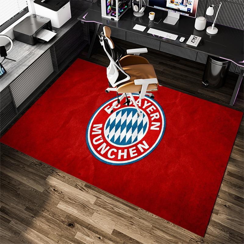 1Pc Football Team Cartoon Print Carpet High Quality Comfortable for All Seasons, Home Decor