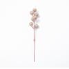 Artificial Red Christmas Picks (7 Stems) with Gold Glitter for Holiday Tree Decorating and Festive Accessories
