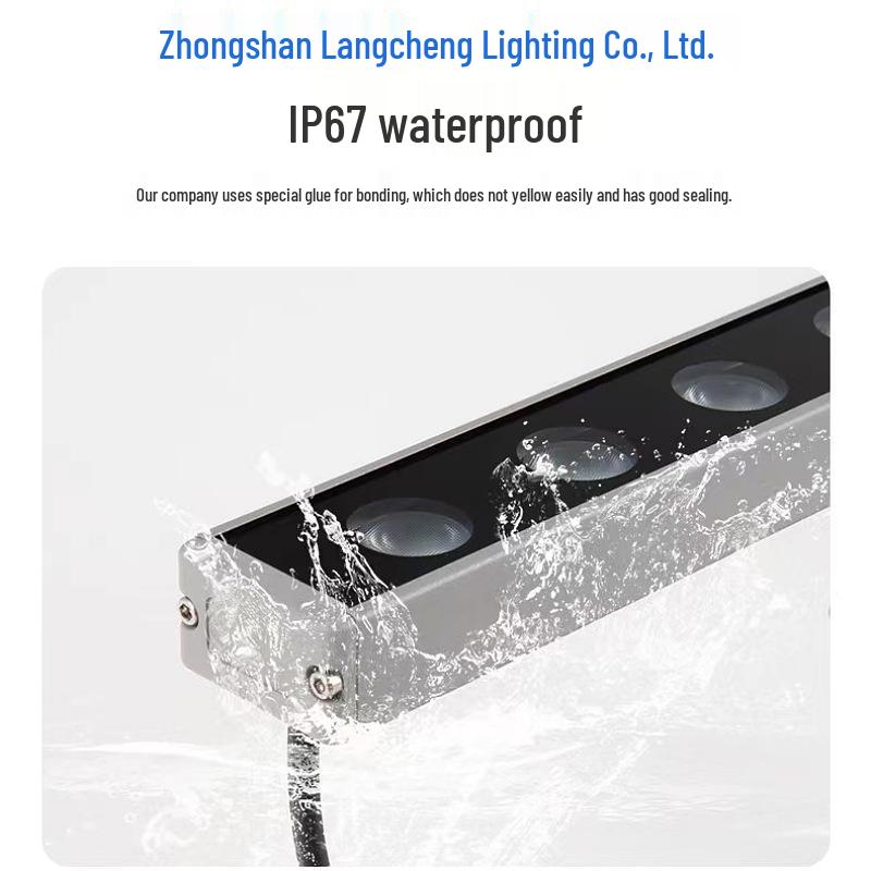 Hotel Exterior LED Wall Washer: 18W/24W Golden Monochromatic Light for Outdoor Use