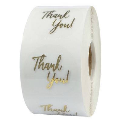 Transparent, Hot Stamping Thank-you Stickers, Gift Packaging, Sealing Stickers, Sealing Stickers, Circular, Self-adhesive, Label Stickers