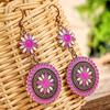 Bohemian Sunflower Earrings for Women, Colorful Holiday Style Hypoallergenic Statement Jewelry