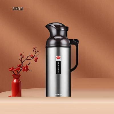 SIMELO 2L Edelstahl-Thermoskanne mit Glaseinsatz