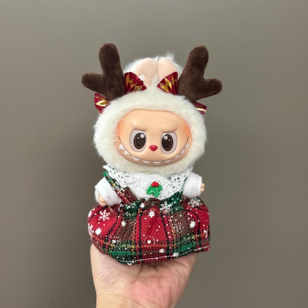 Labubu Accessories Clothes Suitable for V1 V2 V3 V4 Labubu Christmas Deer Set Labubu Red Clothing Christmas Fashion Gift