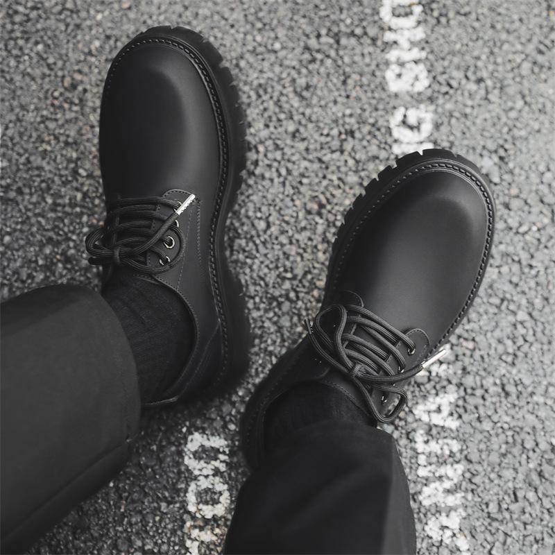 Leather Shoes Men'S Casual Height Increase British Business Dress Shoes Men'S Wedding Groom Big Head Derby Shoes 2235-J