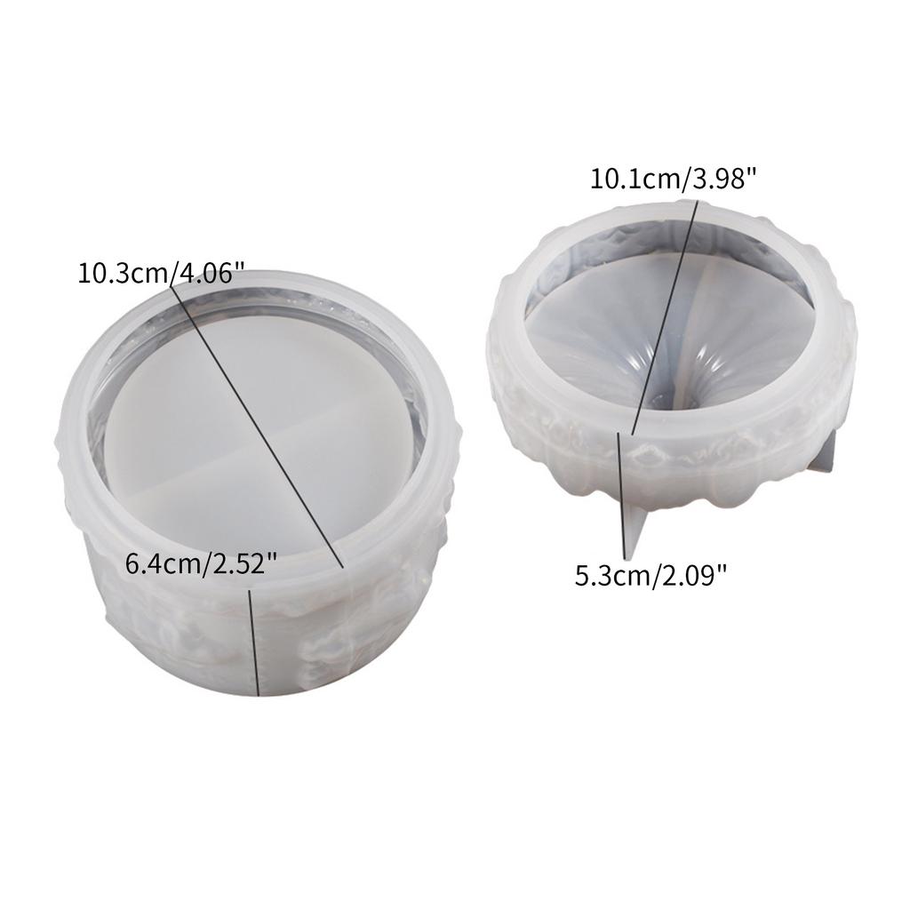 Rotate Horse-shaped Silicone Mold Epoxy Resin Casting Mould for DIY Storage Box, Makeup Brush Holder and Handmade Craft
