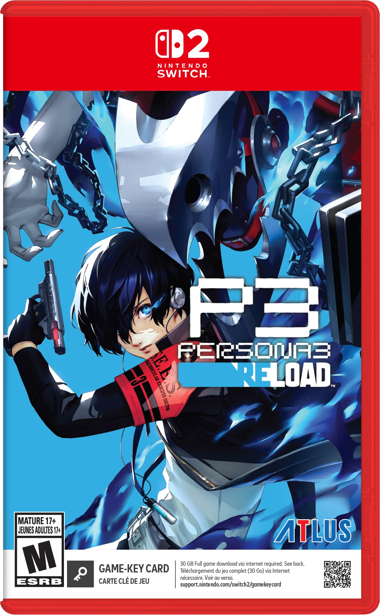 Persona 3 Reload North Switch 2 (Game-Key Card) (Import America) – красный