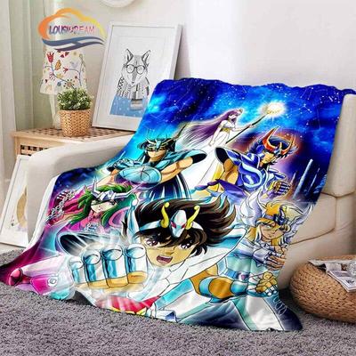 Klasika Animovaná postavička seiya Vzorovaná vlněná deka Cartoon série Saint Seiya Dětský šátek a pohovka Super měkká deka