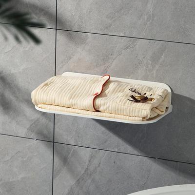 Wandmontiertes faltbares Aufbewahrungsregal: Badezimmer-Organizer ohne Bohren für Kleidung und Toilettenartikel