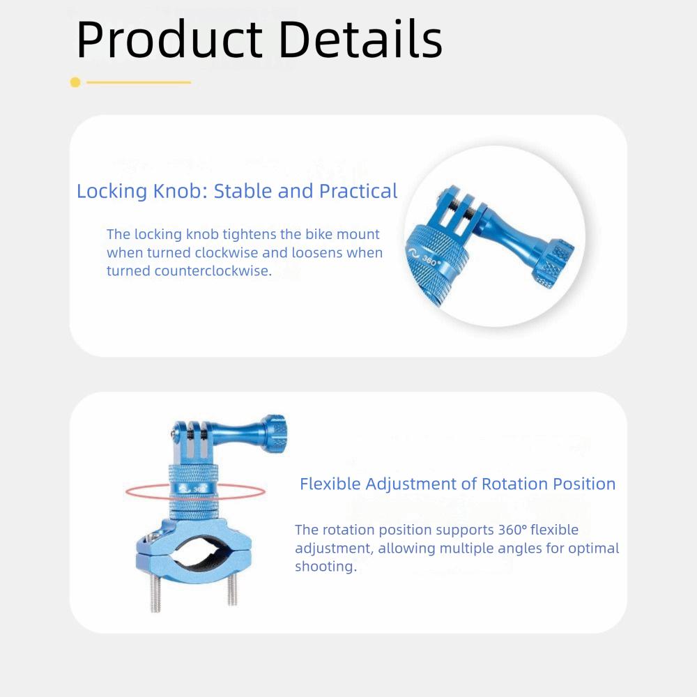 Fixed Support Bike Handlebar Mount 360 Degree Clamp Bike Fixed Support Rotary Bike Mount  Cycling