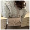 Simple Street Style Faux Leather Shoulder Bag, Adjustable Strap Crossbody Square Purse for Women CLE