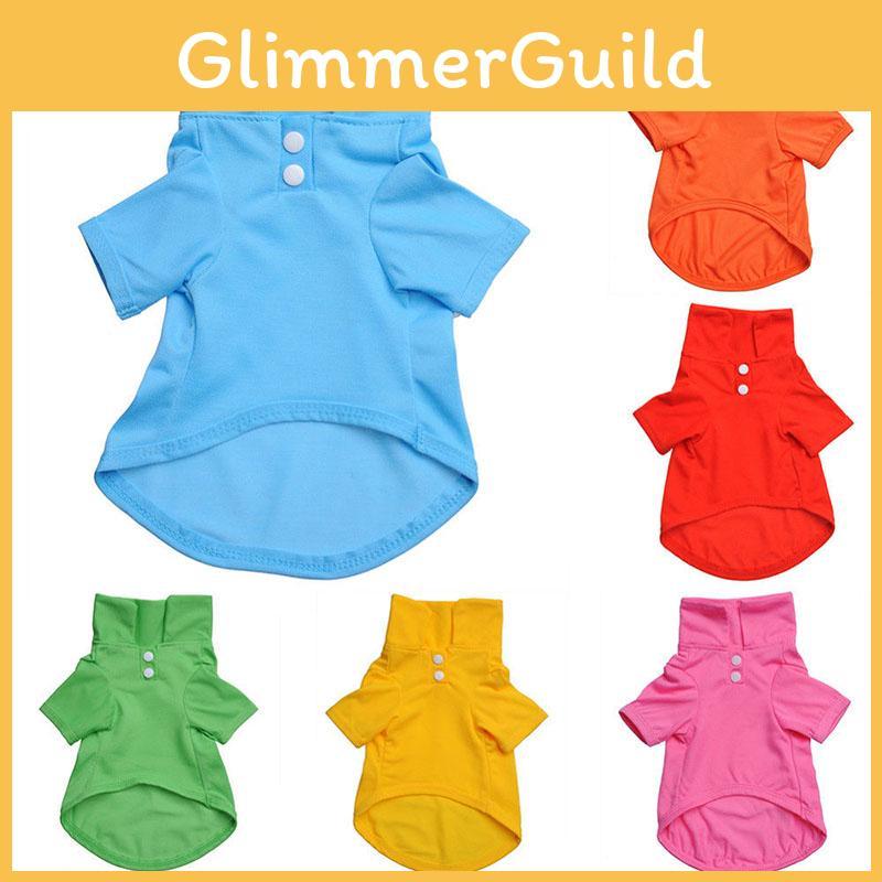Stylish Pet Dog Polo Shirt Top Summer Vibrant Colors For Dogs And Cats Apparel T-shirt