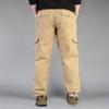 Men's Multi-pocket Cotton Cargo Pants: Spring/Autumn Loose Fit