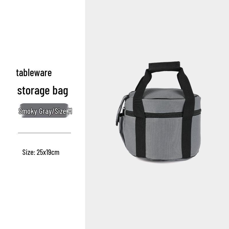 Mountain Outdoor Cooking & Tableware Set with Anti-Collision Gas Tank and Hand-Held Picnic Storage Bag.