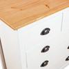 Hill Sideboard Weiß 79 x 40 x 80 cm Massives Kiefernholz