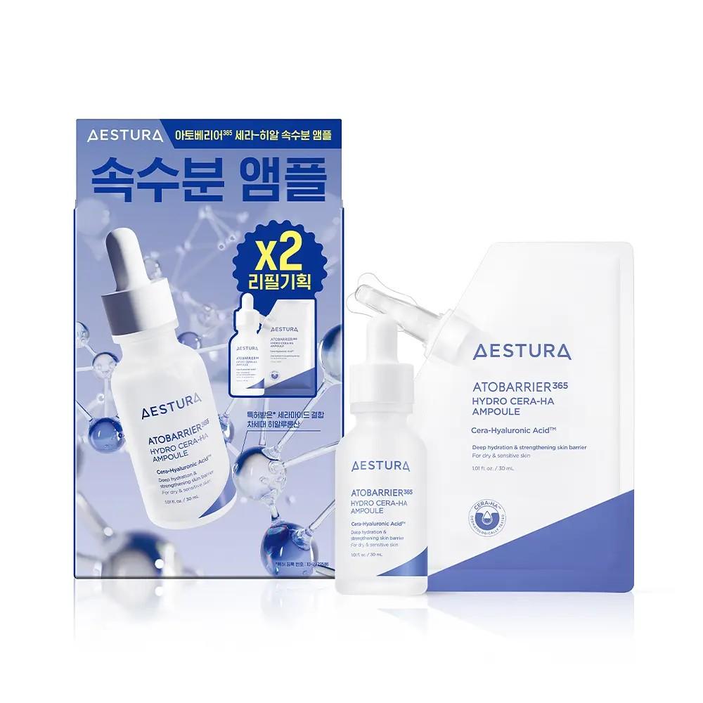 AESTURA Atobarrier365 Cera-Hyal Deep Hydration Ampoule 30ml (+30ml Refill Set)