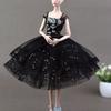 Mini Black Princess Doll Dress Wedding Dress Fluffy Skirt Multilayer Lace Tutu Dotted Doll Dress For Dolls Party Dress Clothes