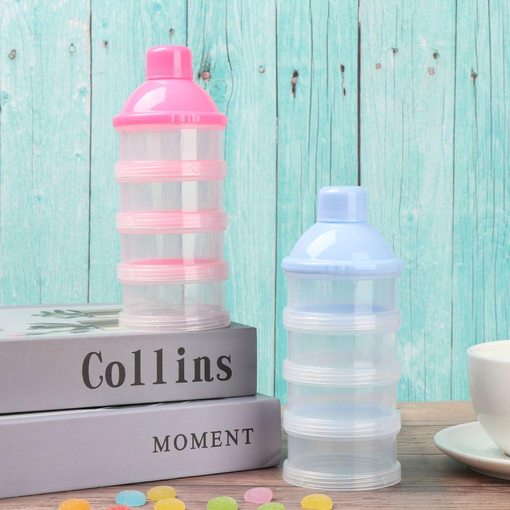 Kids 4 Layers Feeding baby milk bottle food storage box Formula dispenser milk powder container