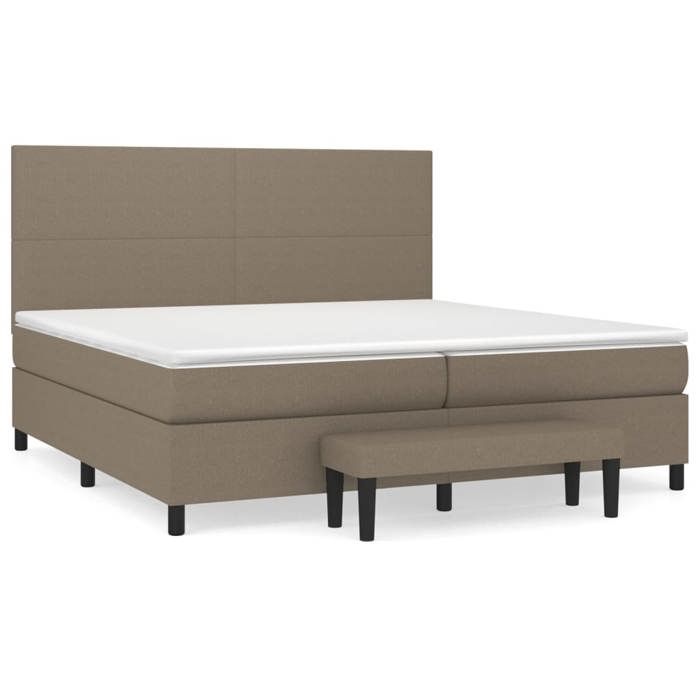 Maison Exclusive - Lattenrost mit Matratze Taupe 200x200 cm Stoff