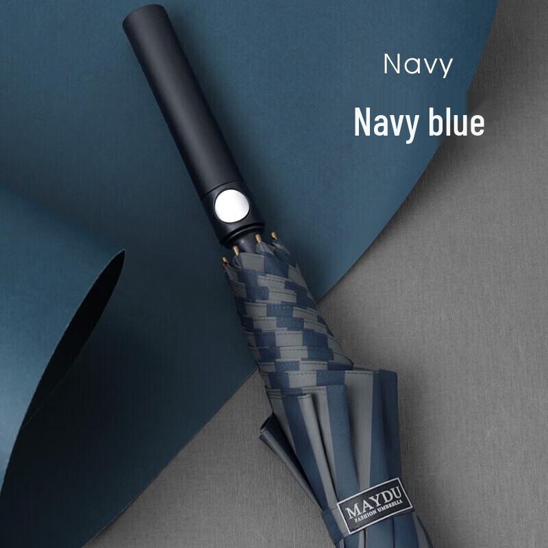 MAYDU M1152 Men s Striped Long Handle Business Umbrella