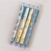 4Pcs Test Pens Clip Design Comfortable Grip Smooth Writing Quick Drying Black Ink 0.5mm Nib Cartoon Push Type Writing Pens for Office