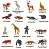 53pcs Mini Jungle Animal Figures Set - Educational Puzzle Toy with Fence & Tree for Youngsters' Birthday, Christmas & Party Learning Fun