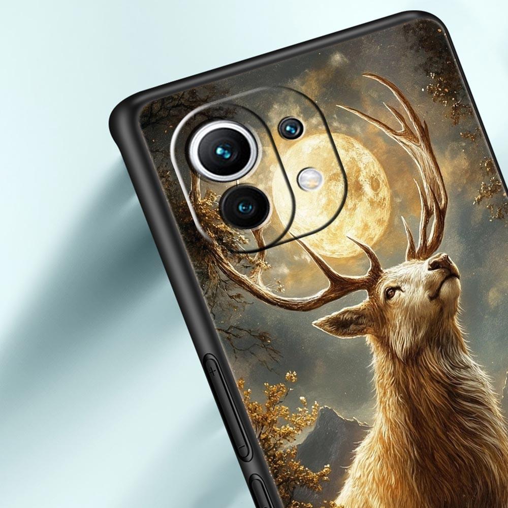 Cartoon Animal Deer Phone Case Cover for Xiaomi Mi 17 15 14 13 12 11 Ultra 15T 14T 13T 12T 11T Pro Lite 5G Soft TPU Shell Capas