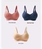 Red & White Plaid Push-Up Bra: Enhances Size, Gathers Underarm Fat, Prevents Sagging