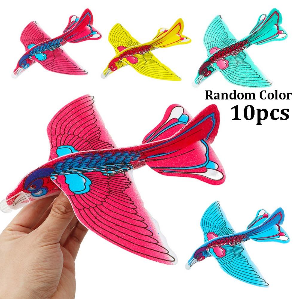 

10Pcs High Quality Foam Flying Glider Planes 23*22cm Random Color DIY Aeroplane Flying Bird Glider Science Education Supplies