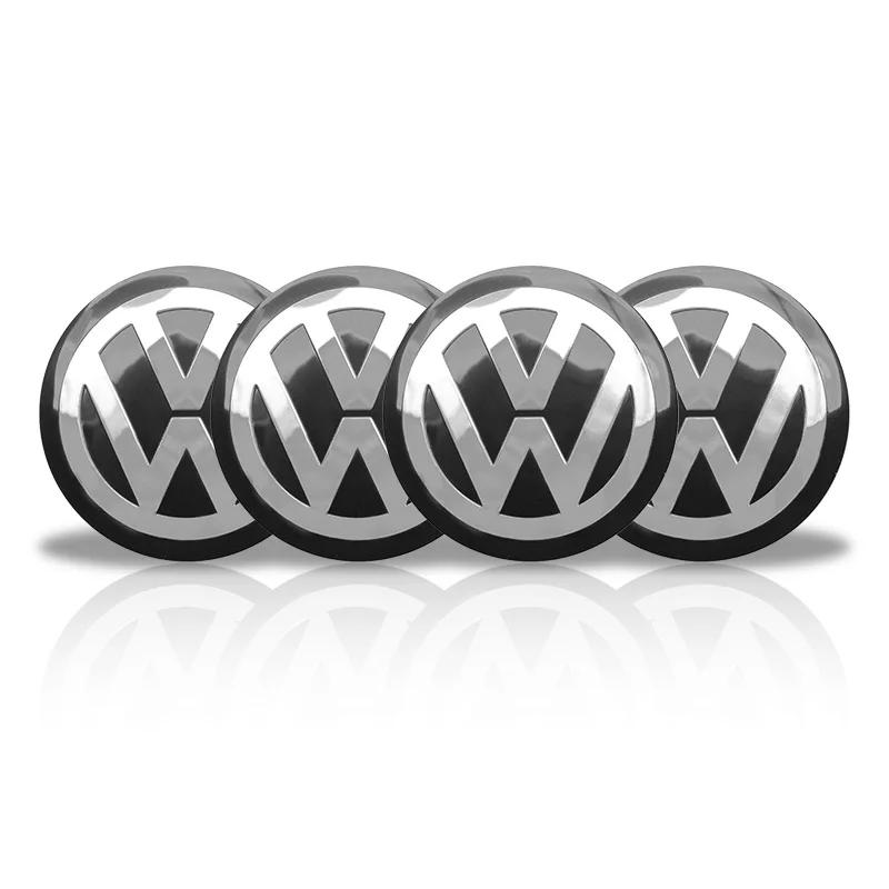 VW 56mm 60mm 65mm VW Logo Car Wheel Hub Center Cap Stickers Decal For Volkswagen B5 GTI Golf 5 Caddy Passat b6 Tiguan Polo MK6
