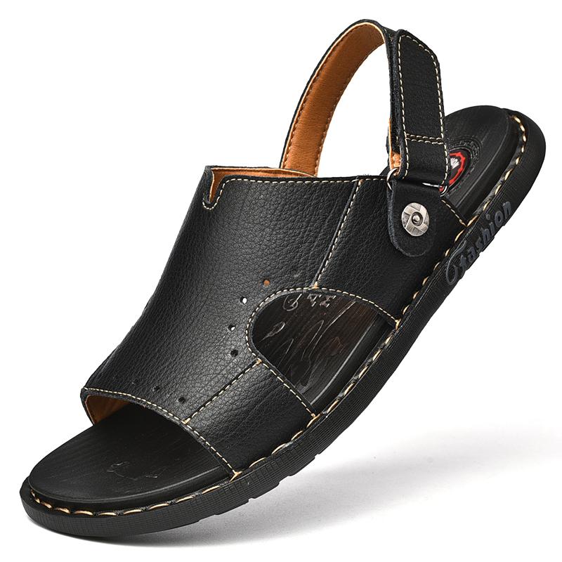 Hot selling Mens Beach Sandals Open Toe Non-slip Men Slippers Classic Fashionable and versatile outdoor travel walking sandals