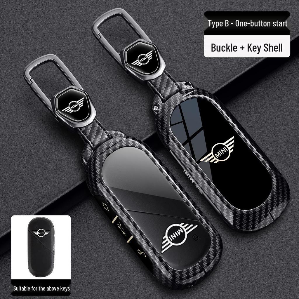 BMW Mini Key Case for Countryman and Cooper (Models F54, F55, F56, F60) - Carbon Fiber Metal Shell