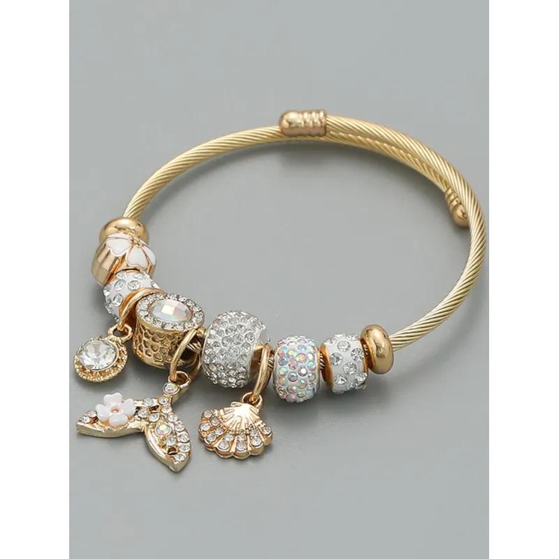 1 Women's Fashion Multi Element Beaded Mermaid Bracelet Bracelet, Wedding Daily Wear Matching Accessories